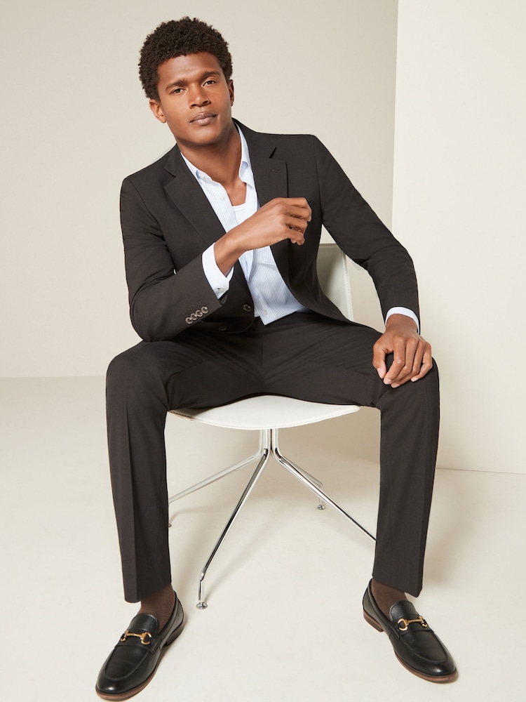 Brown Slim Fit Motionflex Stretch Suit Jacket - Image 2 of 9