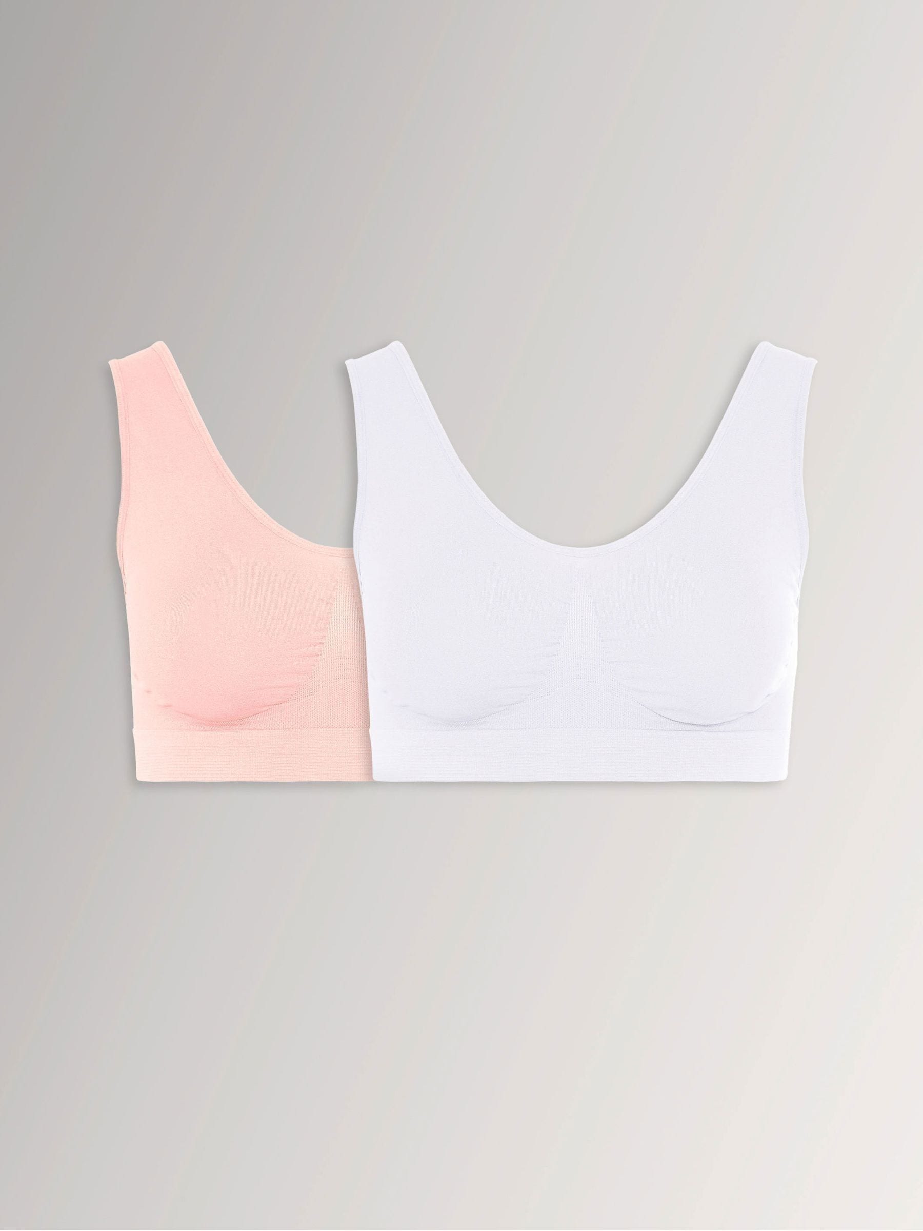 Yours Curve Women's Pink Padded Seamfree Bras 2 Pack