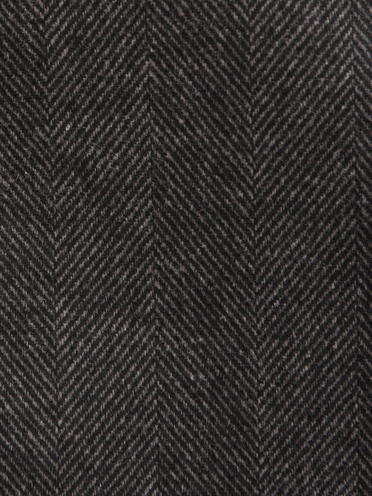Brown Wool Blend Herringbone Suit Jacket - Image 10 of 10