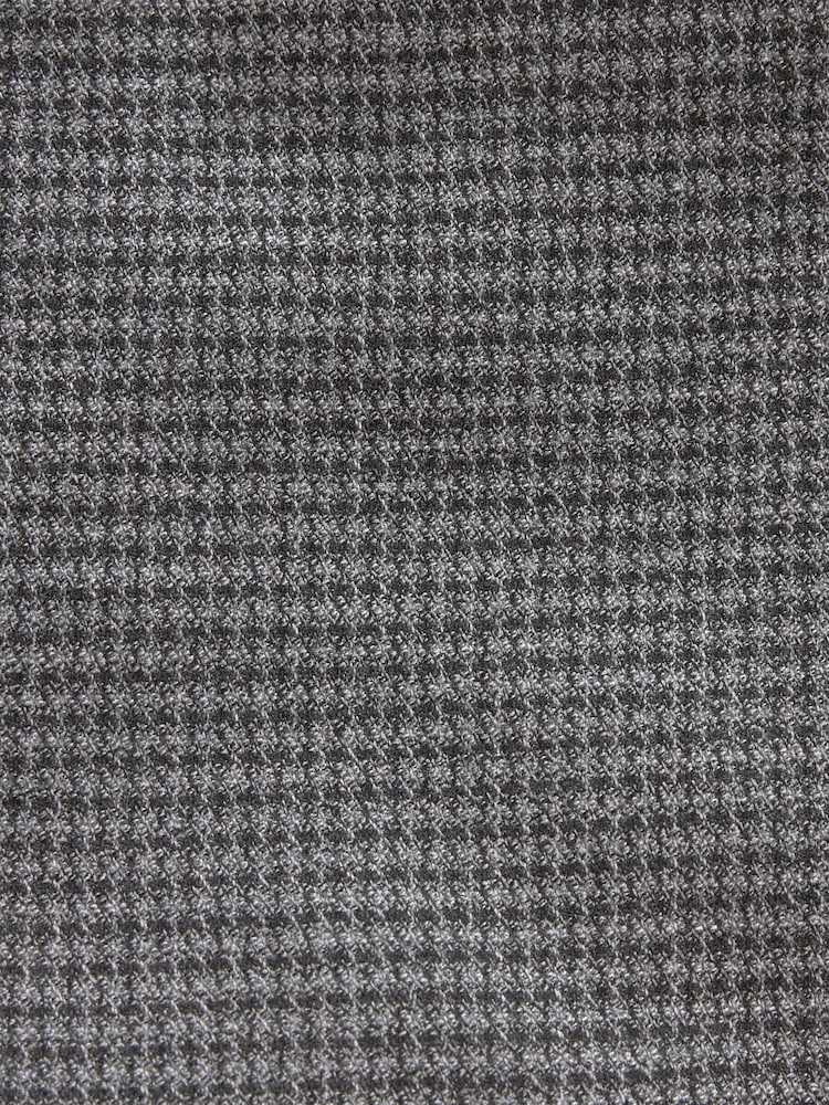 Grey Puppytooth Textured Single Breasted Suit Jacket - Image 12 of 12
