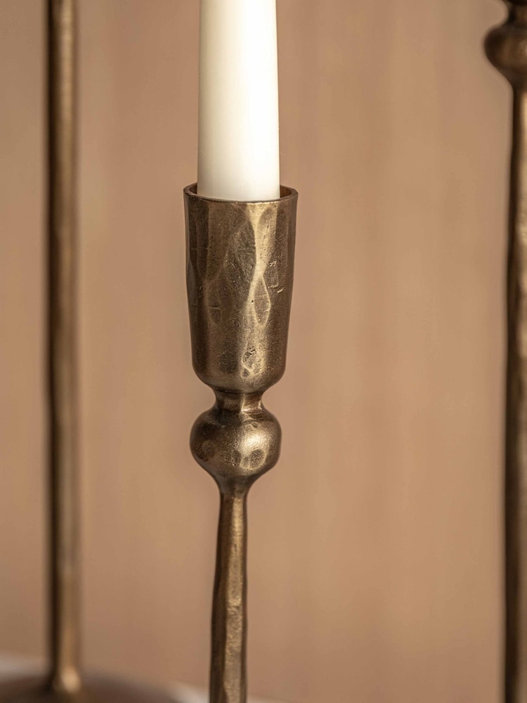 Gallery Home Set of 3 Gold Rory Metal Candle Stick Holders - Image 2 of 4