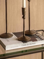 Gallery Home Set of 3 Gold Rory Metal Candle Stick Holders - Image 3 of 4