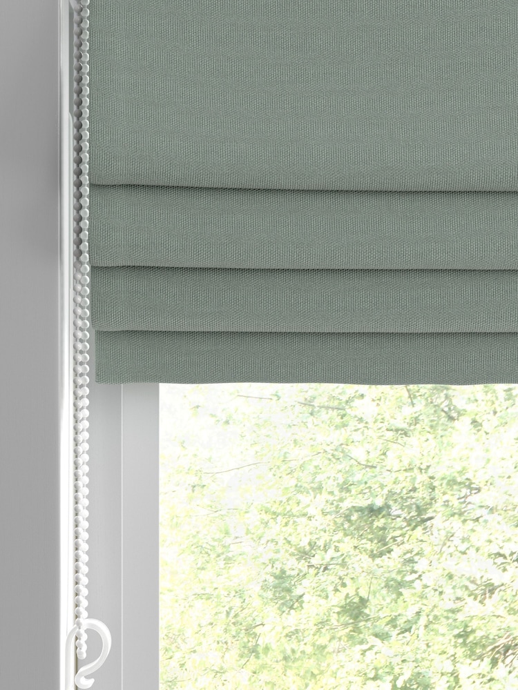 Sage Green 100% Cotton Made To Measure Roman Blind - Image 2 of 6