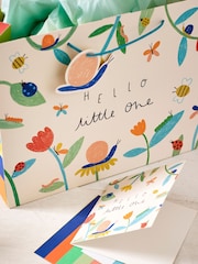Bright Floral Baby Gift Bag and Card Set - Image 2 of 3