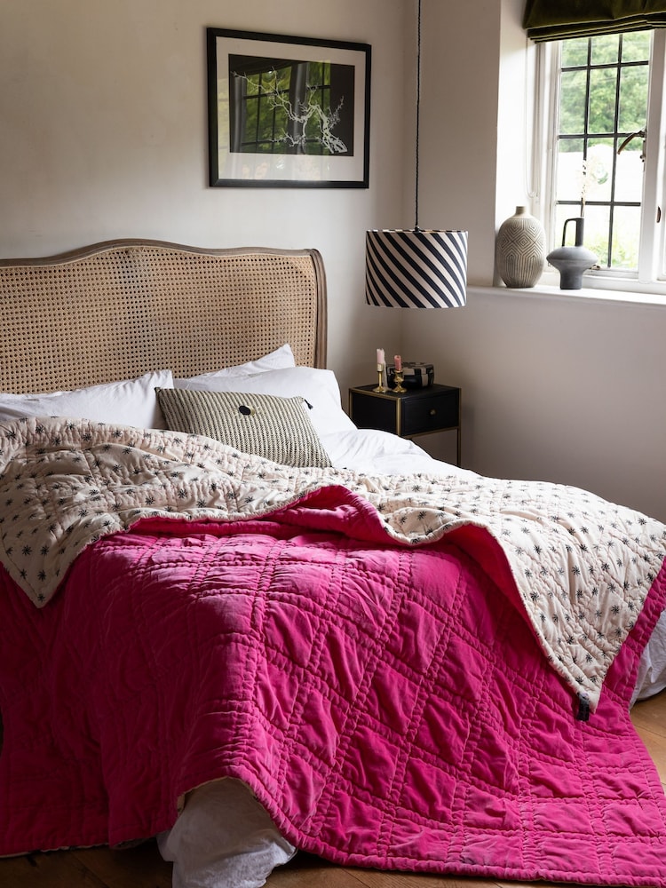 Rockett St George Mono Star Cotton Velvet Bedspread - Image 1 of 4