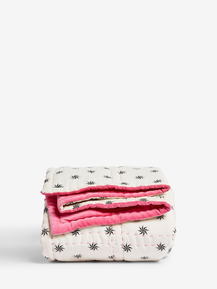 Rockett St George Mono Star Cotton Velvet Bedspread - Image 4 of 4
