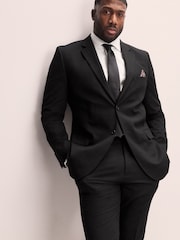 Black Muscle Fit Motionflex Stretch Suit Jacket - Image 1 of 1