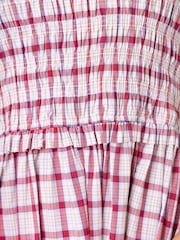 Amy Lynn Imogen Smocked Midaxi Dress in and White Window Pane Check - Bild 8 von 8