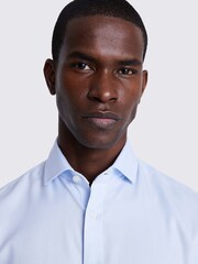 MOSS Royal Blue Tailored Oxford Non Iron 100% Cotton Shirt - Image 2 of 5