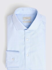 MOSS Royal Blue Tailored Oxford Non Iron 100% Cotton Shirt - Image 4 of 5