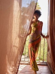River Island Green Del Maar Asymmetric Printed Cami Top - Image 2 of 4