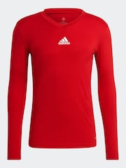 adidas Red Teamwear Base Layer Long Sleeve Top - Image 1 of 6