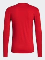 adidas Red Teamwear Base Layer Long Sleeve Top - Image 2 of 6