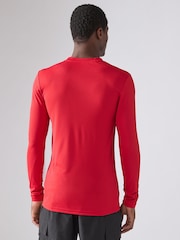 adidas Red Teamwear Base Layer Long Sleeve Top - Image 6 of 6