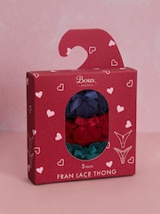 Boux Avenue Red Fran Lace Thongs 3 Pack - Image 6 of 6