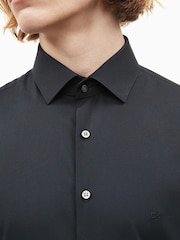 Calvin Klein Black Slim Stretch Poplin Shirt - Image 3 of 5