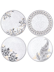 Sara Miller Artisanne Noir Set of 4 Dinner Plates - Image 2 of 5