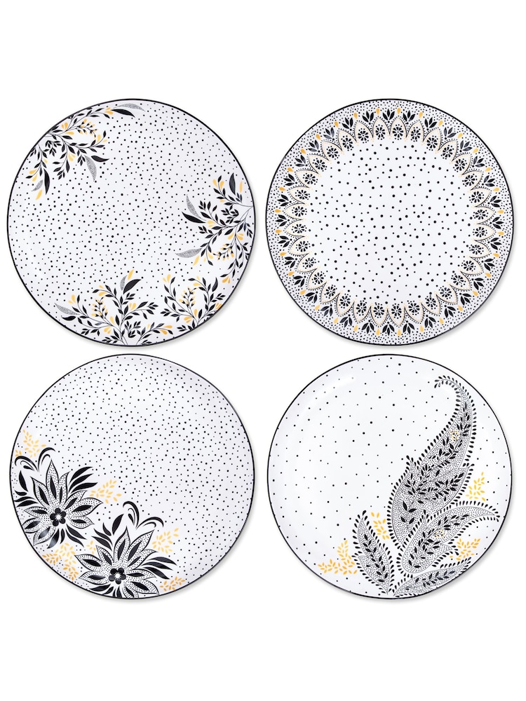Sara Miller Artisanne Noir Set of 4 Dinner Plates - Image 2 of 5