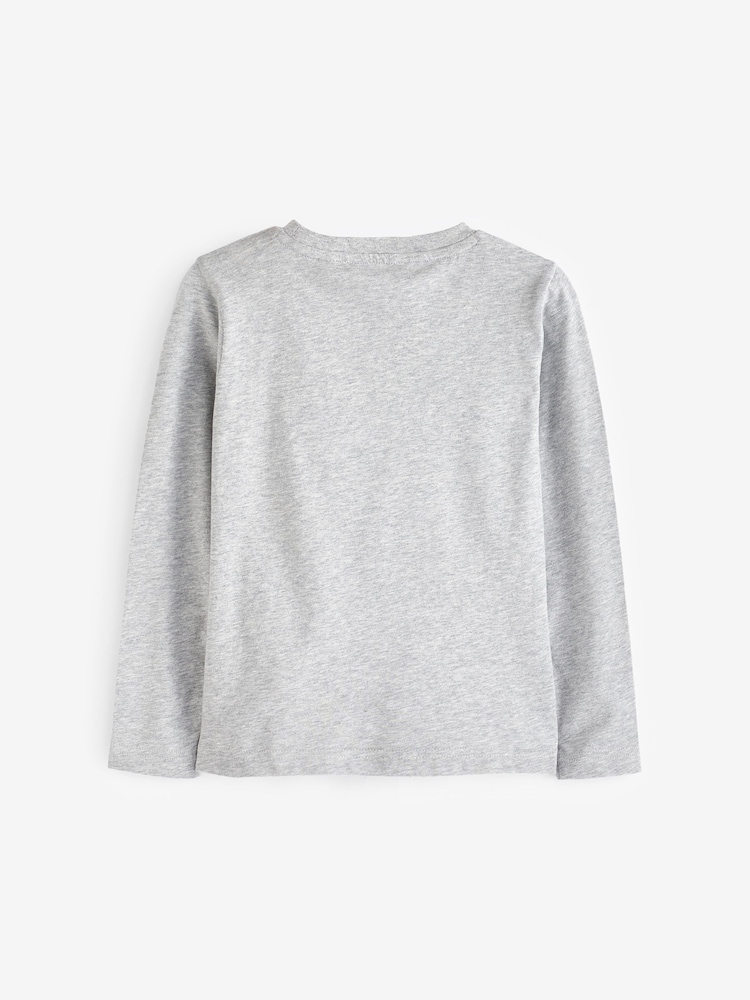 GANT Grey Logo Long Sleeve T-Shirt - Image 2 of 4