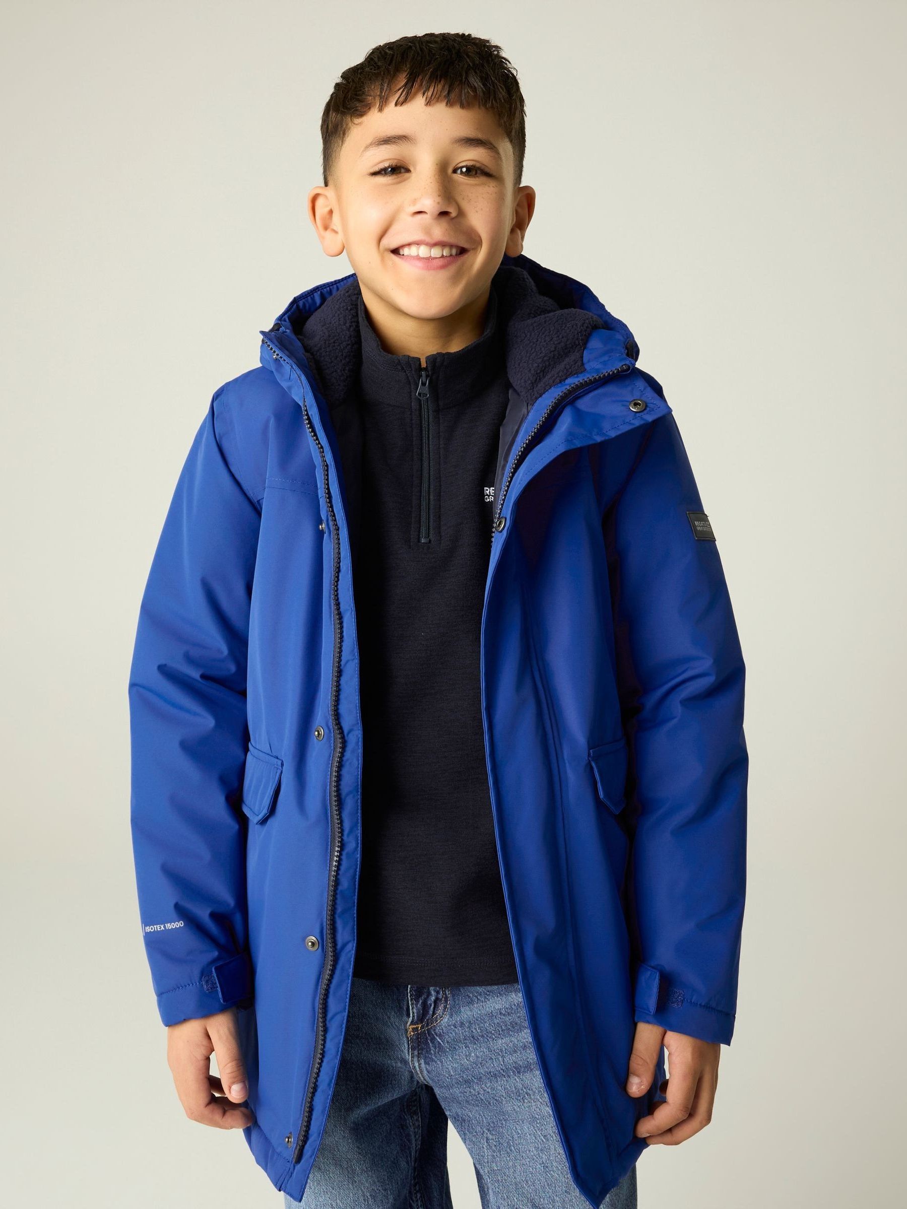 Regatta Kids’ Farbank Ii Insulated School Jacket - Blue Size 15-16 Years - Image 2