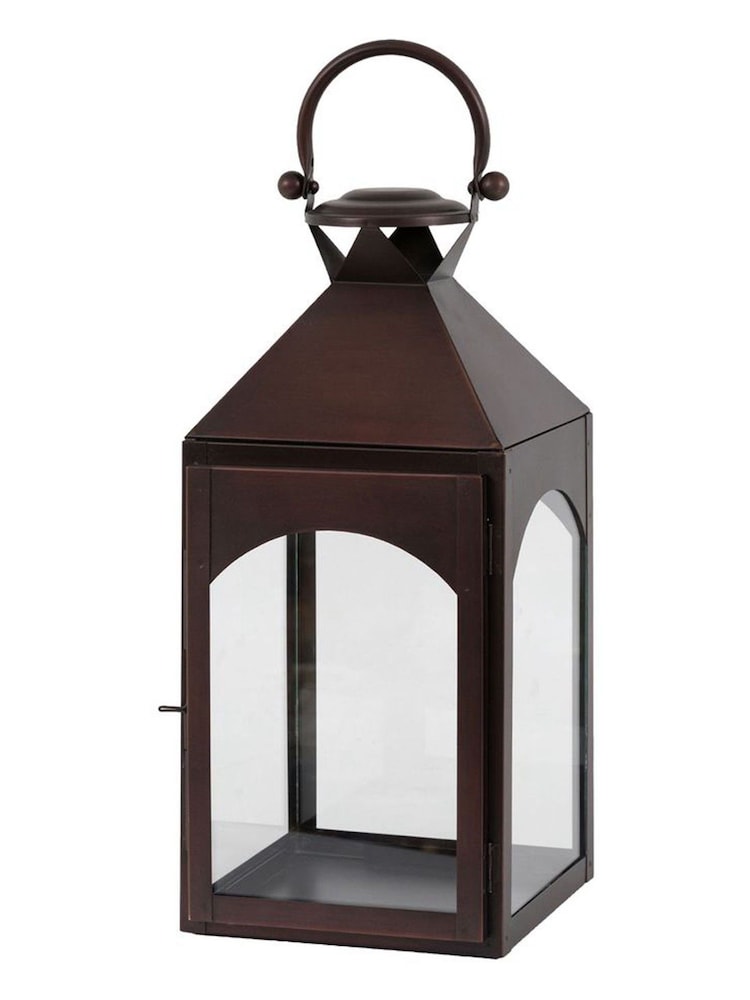 Gallery Home Brown Remi Metal Lantern Small - Image 4 of 4 Gallery Home Brown Remi Metal Lantern Small - Image 4 of 4
