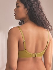 Green Floral Print Single DD+ Non Pad Wired Full Cup Microfibre Lace Bras - Image 2 of 7