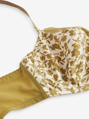Green Floral Print Single DD+ Non Pad Wired Full Cup Microfibre Lace Bras - Image 7 of 7