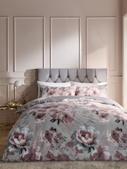 Catherine Lansfield Pink Dramatic Floral Duvet Cover And Pillowcase Set - Image 2 of 4