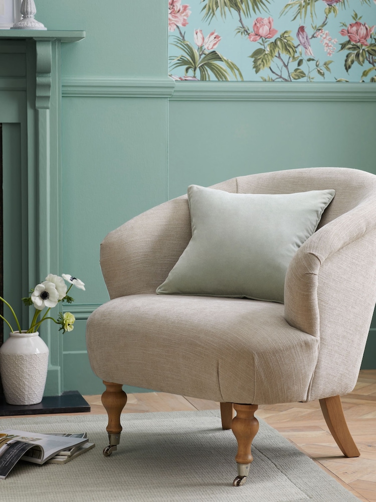 Sage Green Soft Velour Cushion - Image 1 of 7