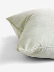 Sage Green Soft Velour Cushion - Image 6 of 7