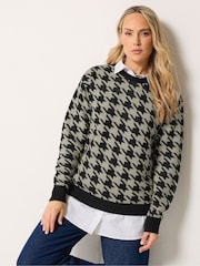 Long Tall Sally Brown 2 In 1 Shirt Jumper - Image 1 of 6