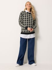 Long Tall Sally Brown 2 In 1 Shirt Jumper - Image 2 of 6