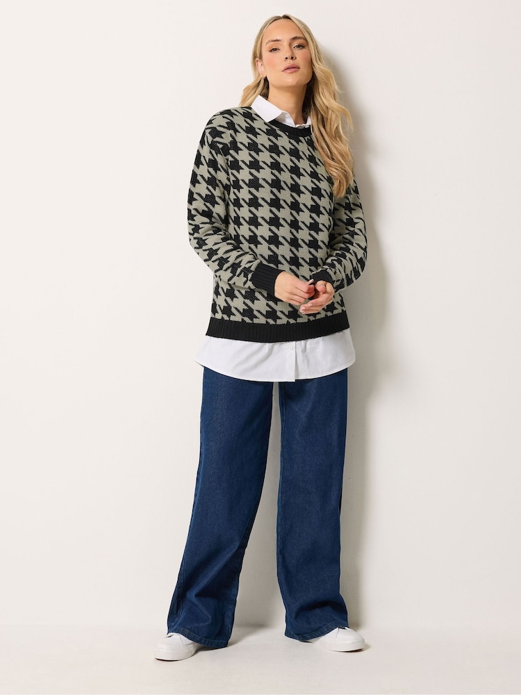 Long Tall Sally Brown 2 In 1 Shirt Jumper - Image 2 of 6