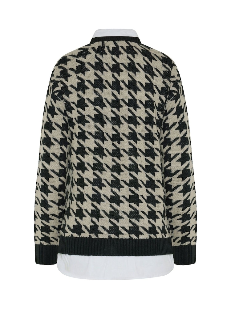 Long Tall Sally Brown 2 In 1 Shirt Jumper - Image 6 of 6
