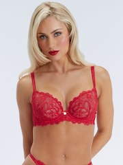 Rot - Boux Avenue Heidi florale Spitzen-Slips - Bild 3 von 4