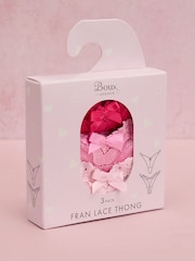 Çəhrayı - Boux Avenue Fran Lace Thongs 3 Paket - 6şəkildən 4 şəkil