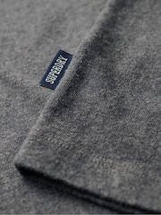 Superdry Grey Essential Logo Baseball T-Shirt - Image 6 of 6