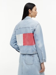 Tommy Jeans Blue Vintage Relaxed Denim Trucker Jacket - Image 3 of 6