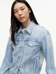 Tommy Jeans Blue Vintage Relaxed Denim Trucker Jacket - Image 5 of 6