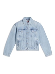 Tommy Jeans Blue Vintage Relaxed Denim Trucker Jacket - Image 6 of 6