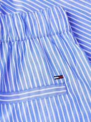 Tommy Jeans Blue Poplin Wide Leg Shorts - Image 8 of 8