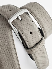 Stone Cream Suede Textured Belt - Image 5 of 6