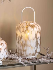 Gallery Home White And Gold Yara Confetti Lantern Large - Image 1 of 4