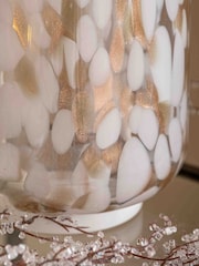 Gallery Home White And Gold Yara Confetti Lantern Large - Image 2 of 4