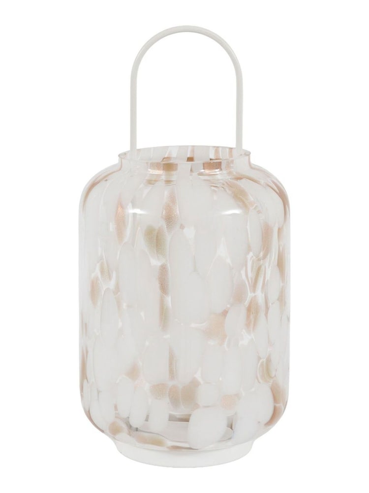 Gallery Home White And Gold Yara Confetti Lantern Large - Image 4 of 4 Gallery Home White And Gold Yara Confetti Lantern Large - Image 4 of 4