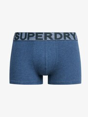Superdry Blue Blue Organic Cotton Boxers Triple Pack - Image 6 of 7