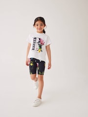 Baker by Ted Baker Navy 100% Cotton Graphic T-Shirt And Leggings Set - Image 1 of 6