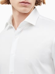 Calvin Klein White Slim Stretch Poplin Shirt - Image 3 of 4