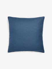 Nina Campbell Navy Blue Tree Fern Corded Leaves Cushion - Image 4 of 4