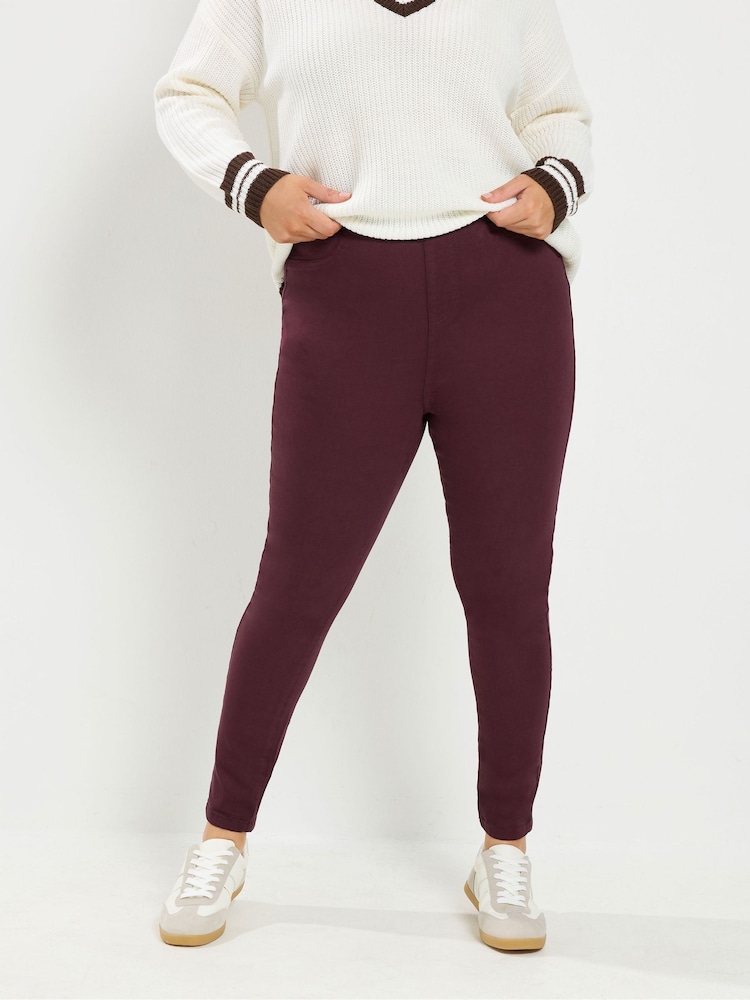 Қызыл - Yours Curve Grace Jeggings - 6суретінің 1 суреті
